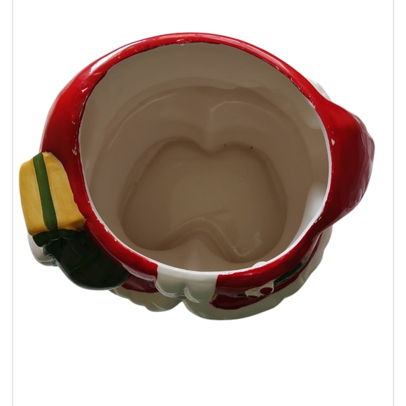 VINTAGE SHARE THE JOY CERAMIC SANTA CHRISTMAS COOKIE JAR - Picture 5 of 6